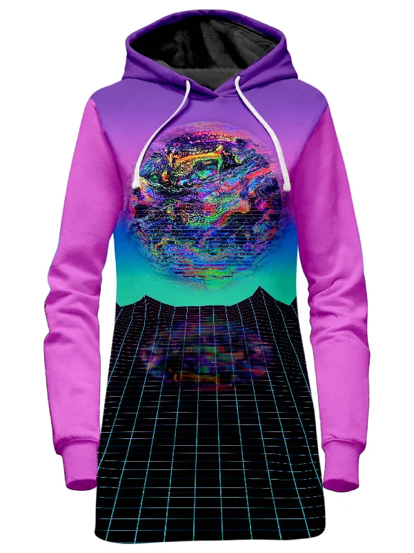 Psychedelic Outrun Hoodie Dress Printed unclassified dresses