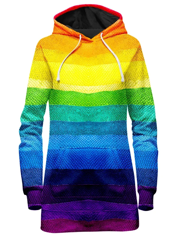 Rainbow Snake Hoodie Dress Bold pattern unclassified dresses