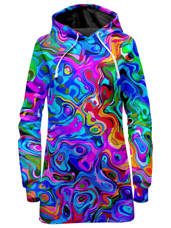 Rainbow Waves Hoodie Dress Popular unclassified dresses