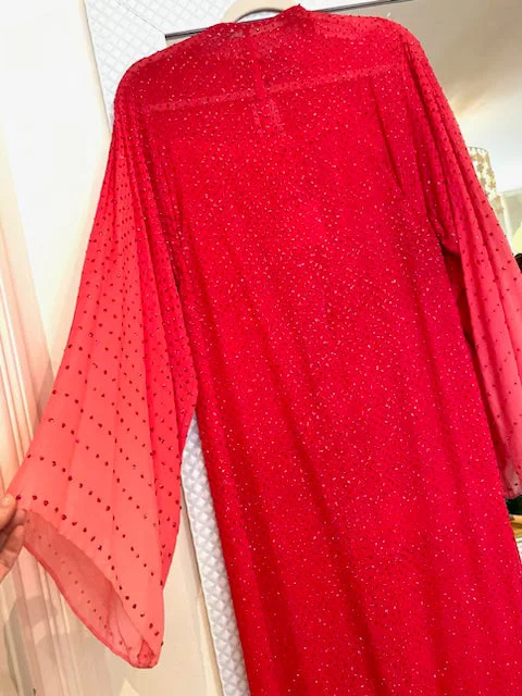 Ombre Red beaded Gown by Neiman Marcus Petite unclassified dresses