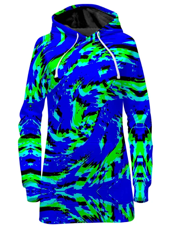 Sea Splatter Rave Graffiti Hoodie Dress Mesh unclassified dresses