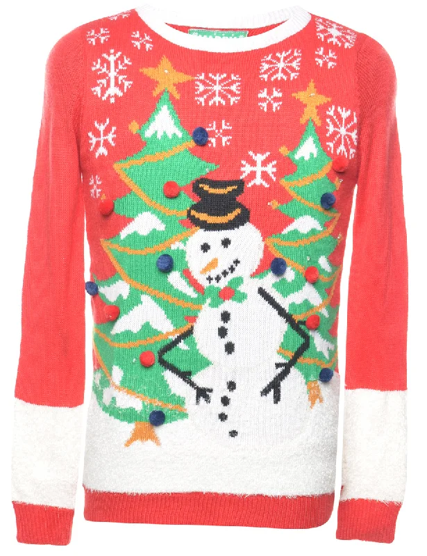 Snowman Christmas Jumper - S Short unclassified dresses