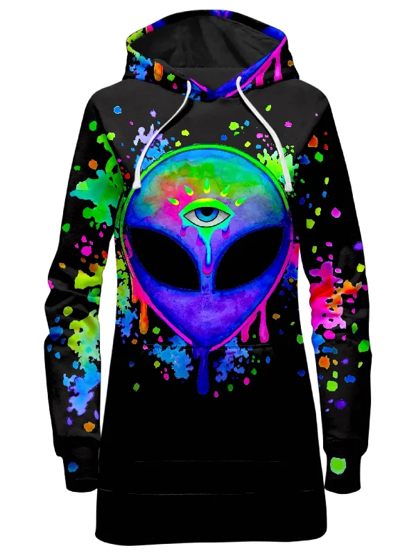 Splatter Alien Hoodie Dress Vintage unclassified dresses