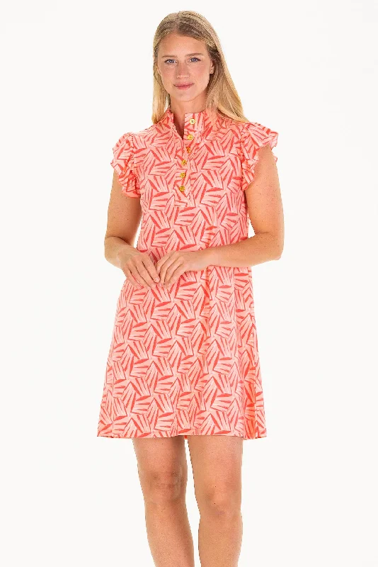 Sylvie Dress in Coral Kaleidoscope Preppy unclassified dresses