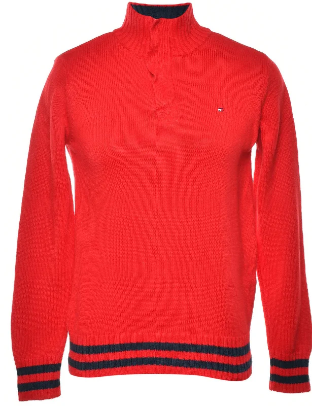 Tommy Hilfiger Quarter Zip Jumper - M Bold pattern unclassified dresses