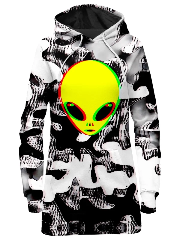 Trippy Alien Hoodie Dress Chic unclassified dresses