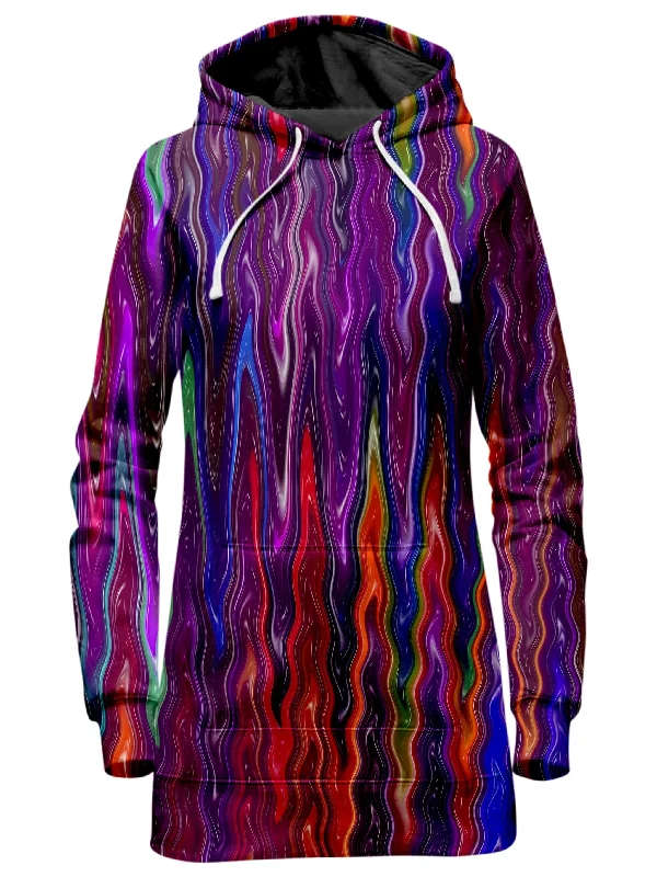 Trippy Vibes Hoodie Dress One-shoulder unclassified dresses