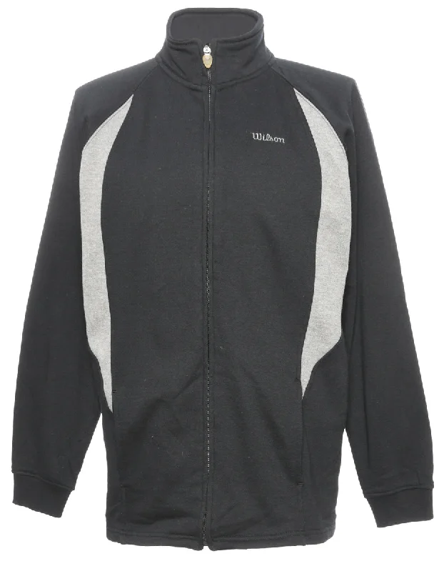 Wilson Black & Grey Track Top - M Discounted unclassified dresses