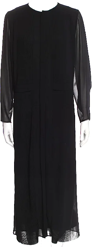 Henrik Vibskov Denmark. Black Crew Neck Long Dress Flowing Boho Skirt