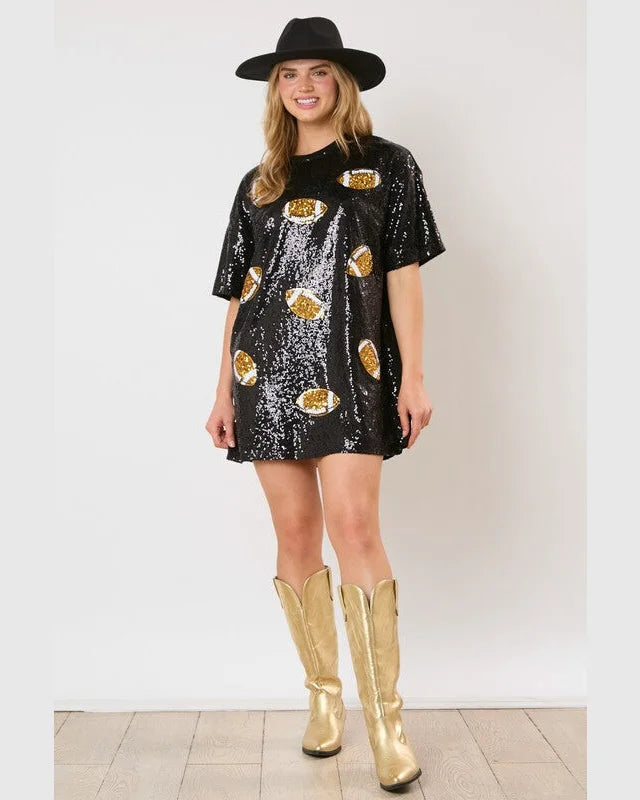 All Over Football Sequin Dress Sequin Dress Trend