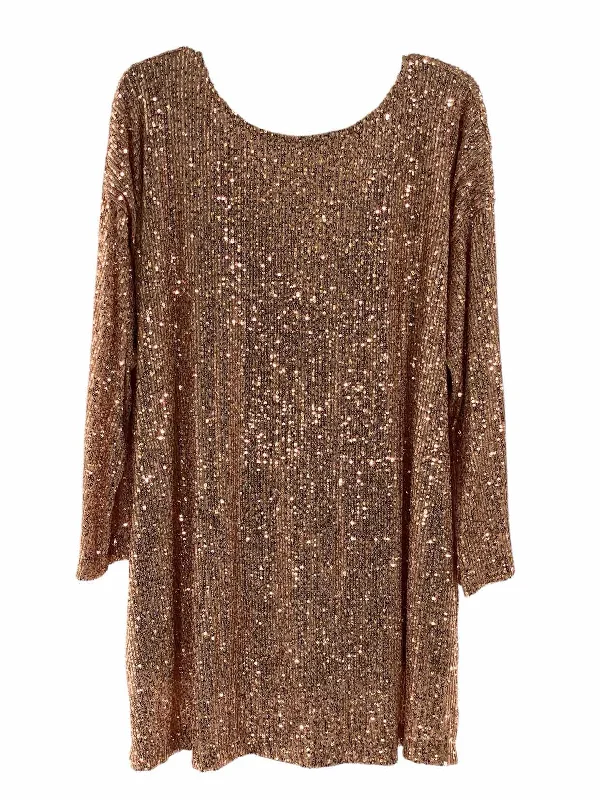 Asos Size 8 Beige sequined Dress Sleek Sequin Dress