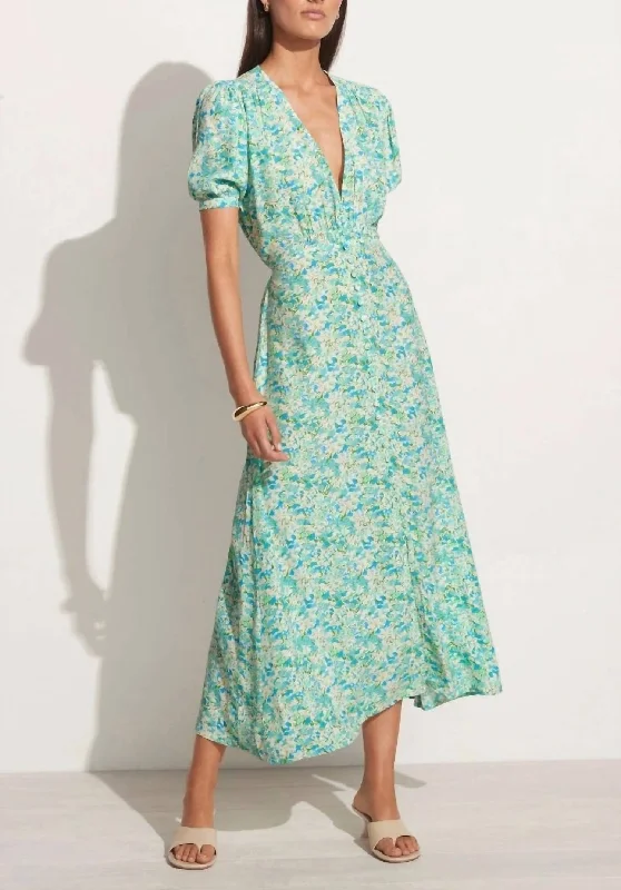 Bellavista Midi Dress in Varenna Floral Print Silk Midi Skirt