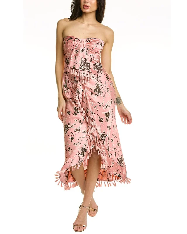 Cinq à Sept Wildflower Elise Silk Midi Dress Everyday Midi Skirt