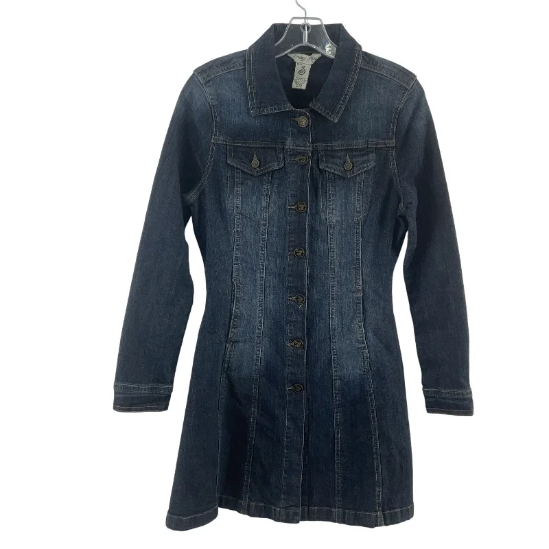 Indigo Rein Blue Stonewashed Button-Up Denim Shirt Dress Cotton Blend Women’s S Light Shirt Dress