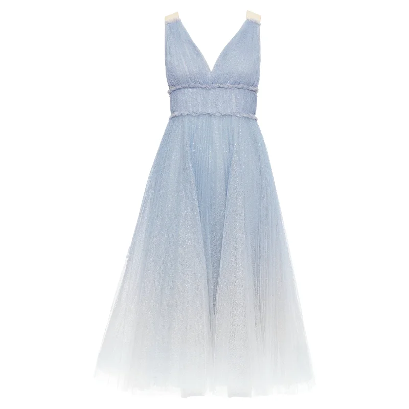 Marchesa Notte Ombre Ruched Waist Tulle Dress Tulle Dress Classic